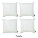 White 24" & Up Honey Set of 4 Decorative Throw Pillow Cover Solid Color Lumbar & Square Pillowcase for Couch, Bedding