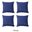 Navy Blue 24" & Up Honey Set of 4 Decorative Throw Pillow Cover Solid Color Lumbar & Square Pillowcase for Couch, Bedding