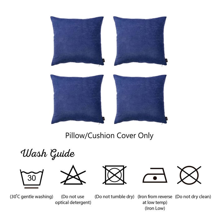 Honey Set of 4 Decorative Throw Pillow Cover Solid Color Lumbar & Square Pillowcase for Couch, Bedding