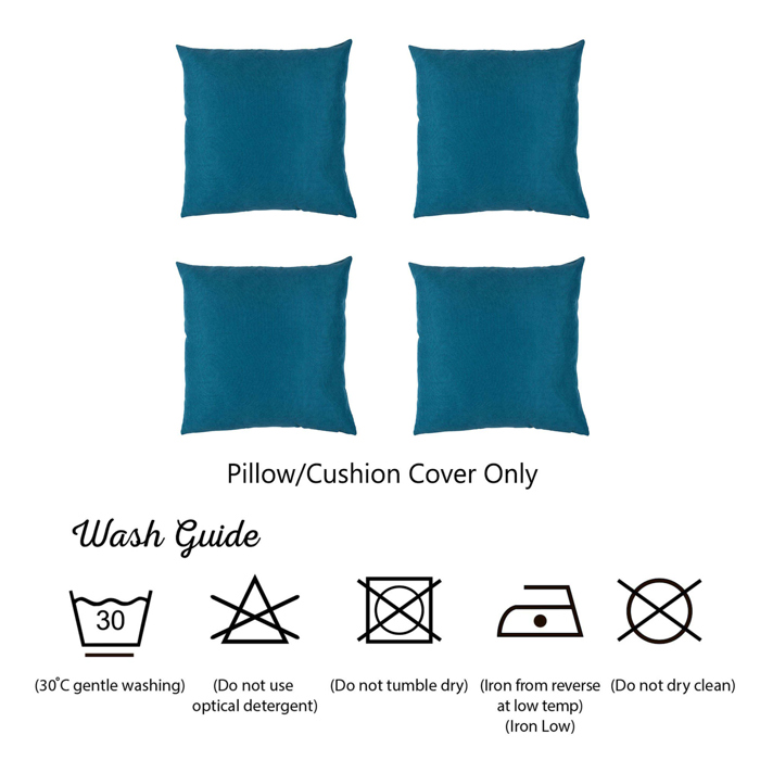 Honey Set of 4 Decorative Throw Pillow Cover Solid Color Lumbar & Square Pillowcase for Couch, Bedding