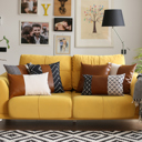 Brown & Ivory - 12x20 4-piece Boho Decorative Throw Pillow Cover Vegan Faux Leather Solid Lumbar & Square for Couch, Bedding