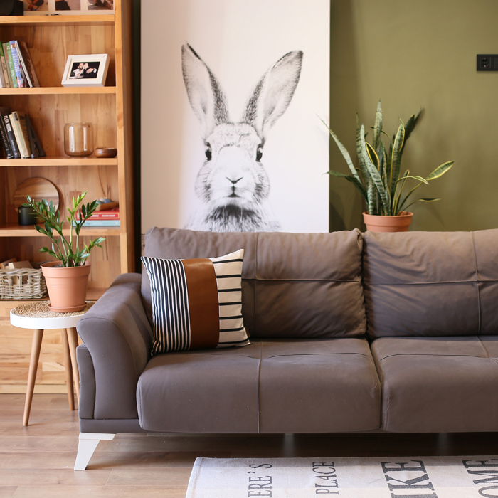 Boho Decorative Throw Pillow Cover Vegan Faux Leather Geometric Lumbar & Square for Couch, Bedding