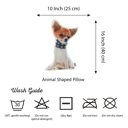Pomeranian Dog Shape Size: 10"x16" Animal Shaped Pillow, Filled Pillow