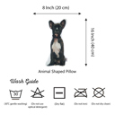 French Bulldog Shape Size: 8"x16" Animal Shaped Pillow, Filled Pillow