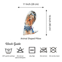 Yorkshire Terrier Dog Shape Size: 11"x16" Animal Shaped Pillow, Filled Pillow