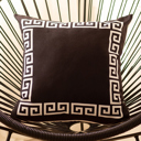 Black, White - 20x20 Single Decorative Throw Pillow Cover Greek Key Square & Lumbar for Couch, Bedding