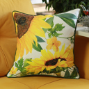 Design 2 Single Decorative Fall Thanksgiving Throw Pillow Cover Sunflowers 18" x 18" Lumbar & Square for Couch, Bedding