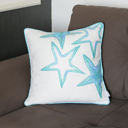 Sea Stars Single Nautical Coastal Decorative Throw Pillow Cover 18" in. x 18" in. Square 