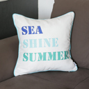 Sea Shine Single Nautical Coastal Decorative Throw Pillow Cover 18" in. x 18" in. Square 