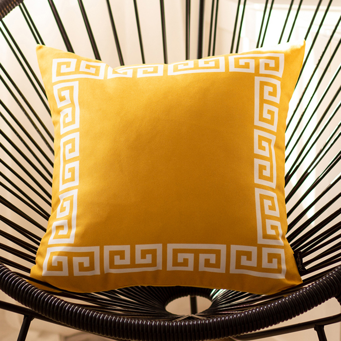 Decorative Throw Pillow Cover Greek Key Square & Lumbar for Couch, Bedding