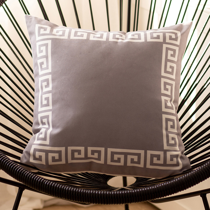 Decorative Throw Pillow Cover Greek Key Square & Lumbar for Couch, Bedding