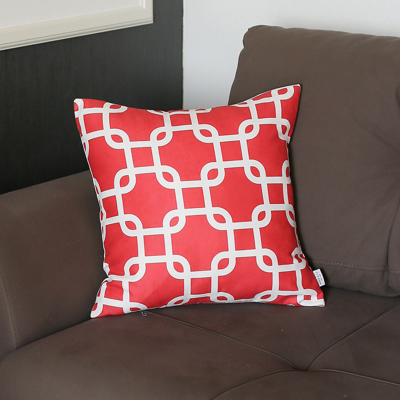 Nautical Geometric Decorative Throw Pillow Cover 18" in. x 18" in. Square