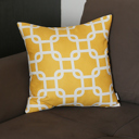 Yellow Single Nautical Geometric Decorative Throw Pillow Cover 18" in. x 18" in. Square