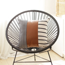  Boho Decorative Throw Pillow Cover Vegan Faux Leather Geometric Lumbar & Square for Couch, Bedding