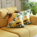 Design 2 2-piece Decorative Fall Thanksgiving Throw Pillow Cover Sunflowers 18" x 18" Lumbar & Square for Couch, Bedding