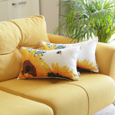 Design 4 - 12x20 2-piece Decorative Fall Thanksgiving Throw Pillow Cover Sunflowers 18" x 18" Lumbar & Square for Couch, Bedding