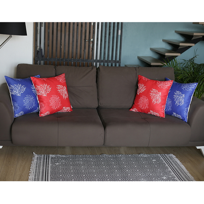 Nautical Coastal Reef Decorative Single Throw Pillow Cover 18" in. x 18" in. Square