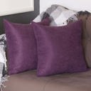 Purple 20X20" Honey Set of 2 Decorative Throw Pillow Cover Solid Color Lumbar & Square Pillowcase for Couch, Bedding