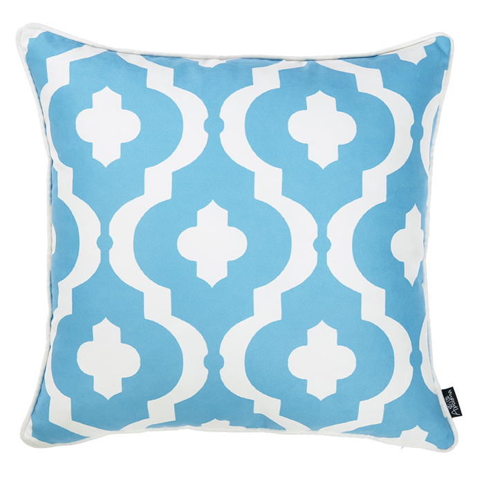 Nautical Coastal Decorative Throw Pillow Cover 18" in. x 18" in. Square 