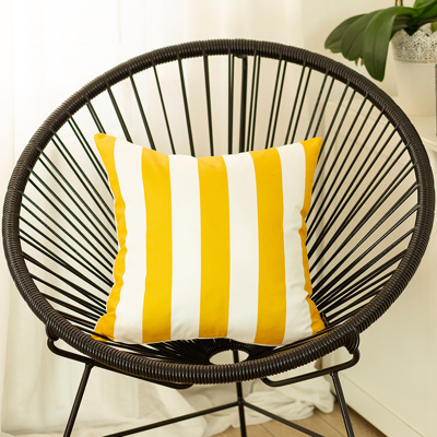 Decorative Geometric Stripe Throw Pillow Cover 18" in. x 18" in. Square for Couch, Bedding