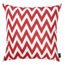 Red & White Single Nautical Geometric Decorative Throw Pillow Cover 18" in. x 18" in. Square