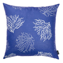 Blue & White 1 cover Nautical Coastal Reef Decorative Single Throw Pillow Cover 18" in. x 18" in. Square