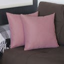Light Pink 18X18" Honey Set of 2 Decorative Throw Pillow Cover Solid Color Lumbar & Square Pillowcase for Couch, Bedding