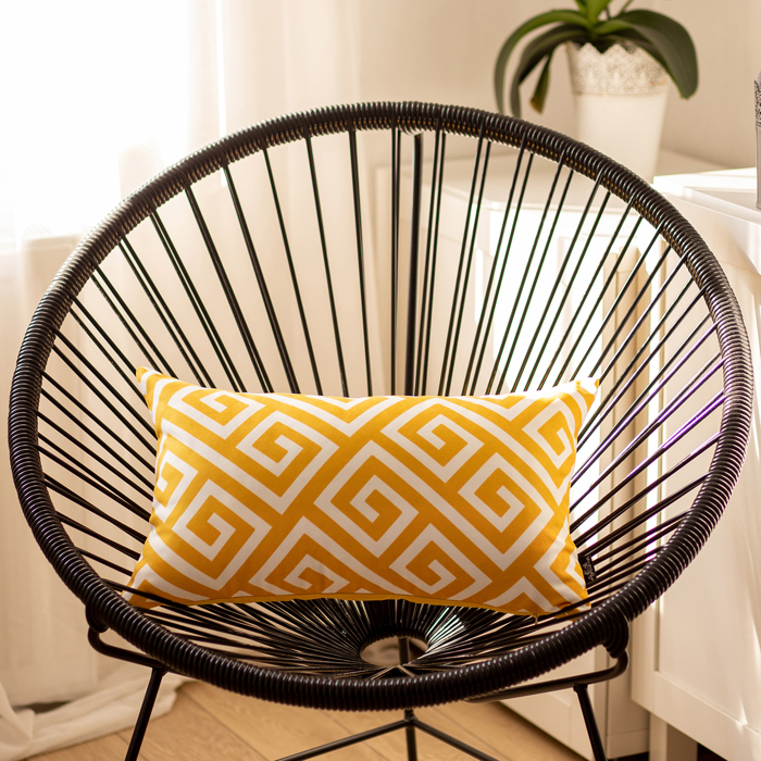 Decorative Throw Pillow Cover Greek Key Square & Lumbar for Couch, Bedding
