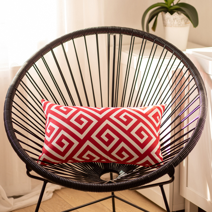 Decorative Throw Pillow Cover Greek Key Square & Lumbar for Couch, Bedding