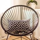 Black - 12x20 Single Decorative Throw Pillow Cover Greek Key Square & Lumbar for Couch, Bedding