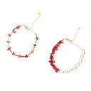  Women Gold-Plated Boho Bracelet Set 2Pcs,  Bohemian Trendy & Adjustable Stylish Fashion Jewelry