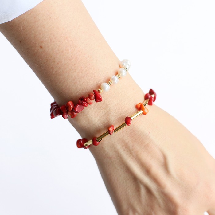 Women Gold-Plated Boho Bracelet Set 2Pcs,  Bohemian Trendy & Adjustable Stylish Fashion Jewelry