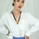  Women Gold-Plated Boho Layered Necklace Set 3Pcs, Chain, White Moonstone with Round Pendant, Black Onyx Stone with Eye Pendant, Bohemian Trendy & Adjustable Stylish Fashion Jewelry