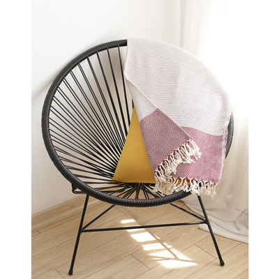 Handwoven Throw Blanket 40" x 70" Turkish Cotton 100% with Tassels for Couch, Bedding