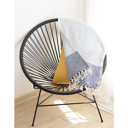 Blue Single Handwoven Throw Blanket 40" x 70" Turkish Cotton 100% with Tassels for Couch, Bedding