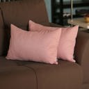 Light Pink 12X20" Honey Set of 2 Decorative Throw Pillow Cover Solid Color Lumbar & Square Pillowcase for Couch, Bedding