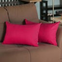 Pink 12X20" Honey Set of 2 Decorative Throw Pillow Cover Solid Color Lumbar & Square Pillowcase for Couch, Bedding