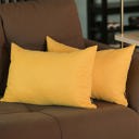 Yellow 12X20" Honey Set of 2 Decorative Throw Pillow Cover Solid Color Lumbar & Square Pillowcase for Couch, Bedding