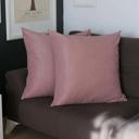 Light Pink 22X22" Honey Set of 2 Decorative Throw Pillow Cover Solid Color Lumbar & Square Pillowcase for Couch, Bedding