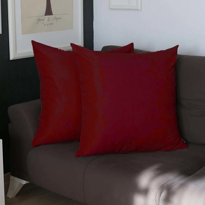 Honey Set of 2 Decorative Throw Pillow Cover Solid Color Lumbar & Square Pillowcase for Couch, Bedding
