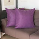 Purple 22X22" Honey Set of 2 Decorative Throw Pillow Cover Solid Color Lumbar & Square Pillowcase for Couch, Bedding