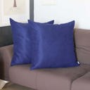 Navy Blue 22X22" Honey Set of 2 Decorative Throw Pillow Cover Solid Color Lumbar & Square Pillowcase for Couch, Bedding