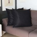 Black 22X22" Honey Set of 2 Decorative Throw Pillow Cover Solid Color Lumbar & Square Pillowcase for Couch, Bedding