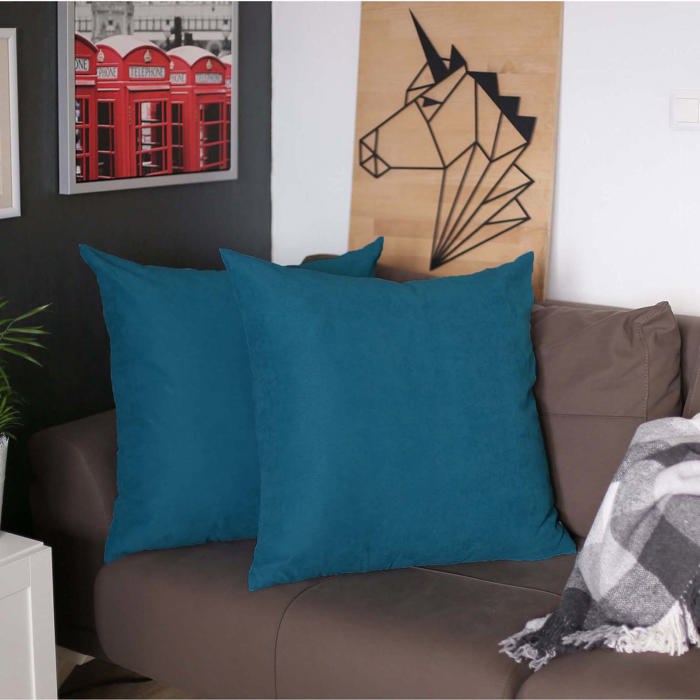 Honey Set of 2 Decorative Throw Pillow Cover Solid Color Lumbar & Square Pillowcase for Couch, Bedding