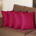 Pink 20X20" Honey Set of 4 Decorative Throw Pillow Cover Solid Color Lumbar & Square Pillowcase for Couch, Bedding
