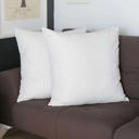 White 26x26 Honey Set of 2 Decorative Throw Pillow Cover Solid Color Lumbar & Square Pillowcase for Couch, Bedding