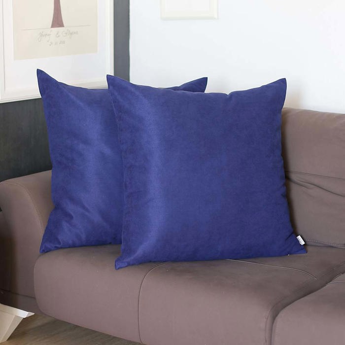 Honey Set of 2 Decorative Throw Pillow Cover Solid Color Lumbar & Square Pillowcase for Couch, Bedding