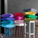  Honey Set of 2 Decorative Throw Pillow Cover Solid Color Lumbar & Square Pillowcase for Couch, Bedding