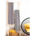 Black 2-piece Handwoven Throw Blanket 40" x 70" Turkish Cotton 100% with Tassels for Couch, Sofa, Bedding