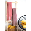 Red 2-piece Handwoven Throw Blanket 40" x 70" Turkish Cotton 100% with Tassels for Couch, Sofa, Bedding